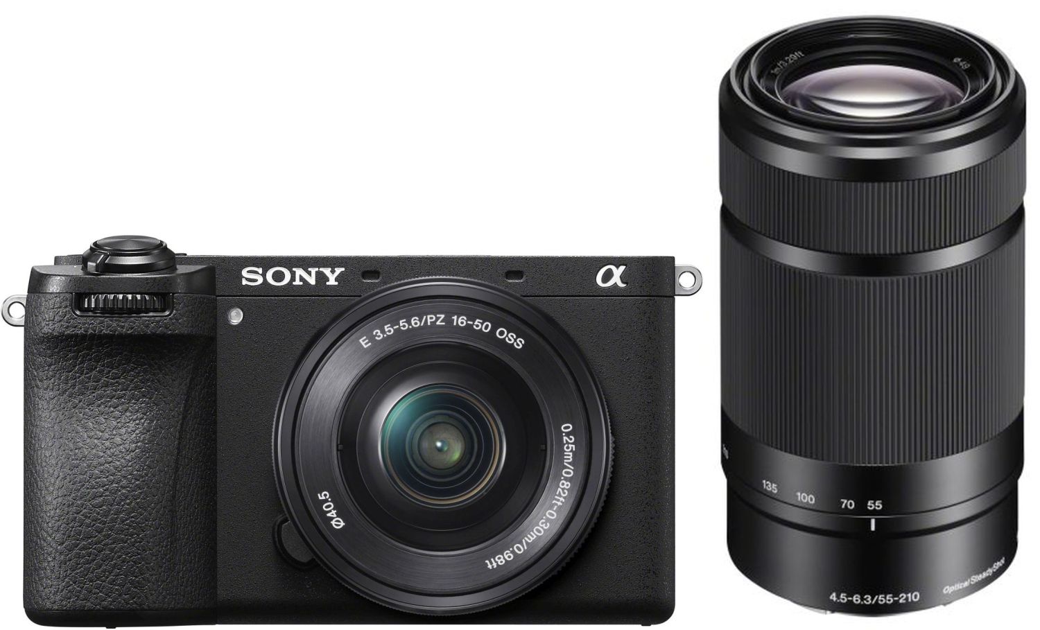 Sony Alpha ILCE-6700 Systemkamera mit 16-50mm und 55-210mm Objektiven