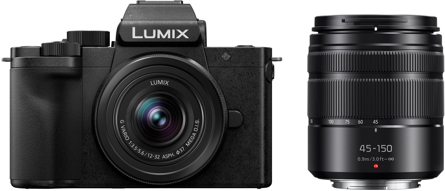 Panasonic Lumix DC-G100D Systemkamera mit 12-32mm und 45-150mm Objektiven