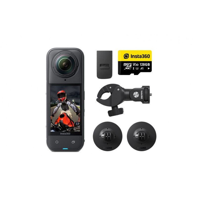 Insta360 X5 360-Grad-Actioncam Motorrad-Bundle