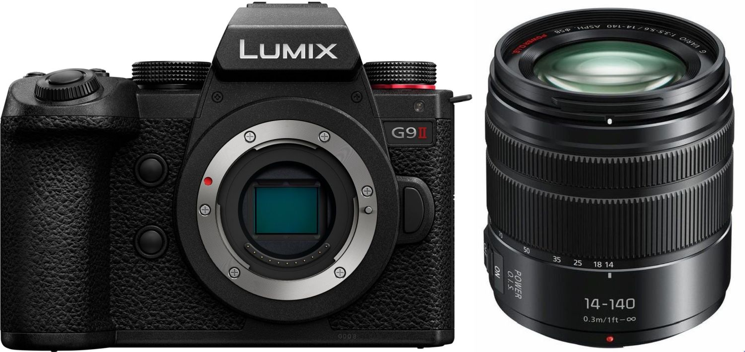 Panasonic Lumix G9 II Systemkamera mit Lumix G Vario 14-140mm f3,5-5,6 II OIS Objektiv