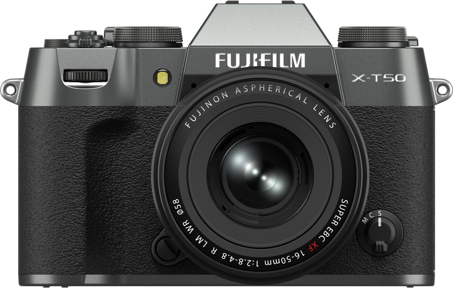 FUJIFILM X-T50 Systemkamera mit XF 16-50mm f2.8-4.8 R LM WR Objektiv, Anthrazit