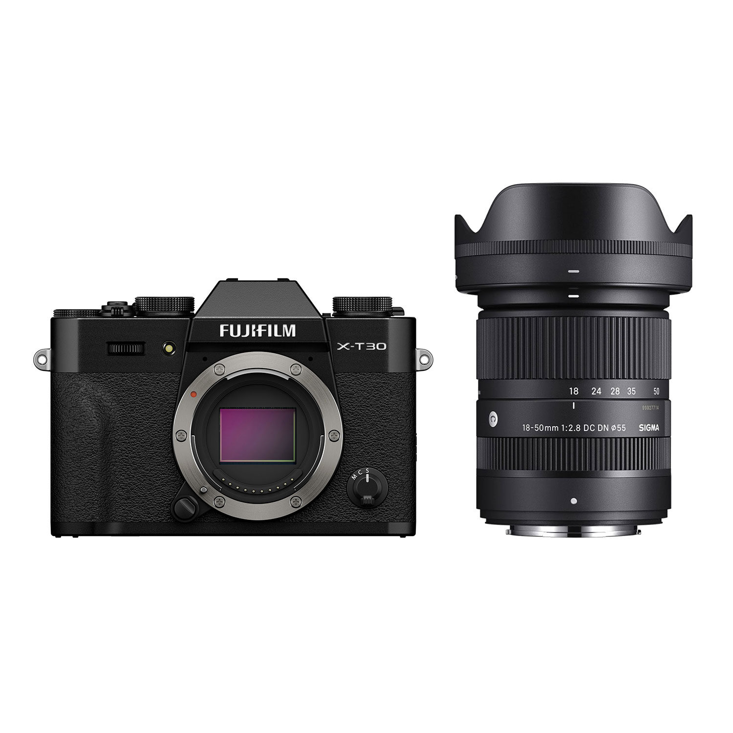 Fujifilm X-T30 III Schwarz Systemkamera + Sigma 18-50mm Objektiv